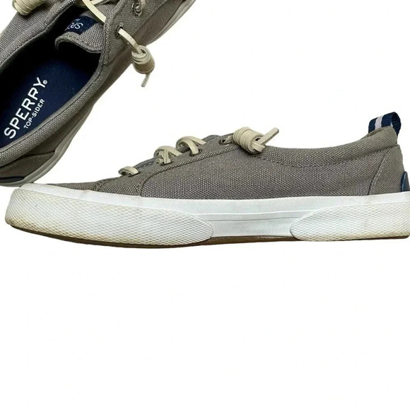 Sperry Pier Wave Gray Slip-On Sneakers Memory Foam Comfort Size 6 - Picture 11 of 14